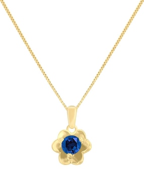 Colgante Y Dije Fascinare Fleur De Oro 14 K Zafiro