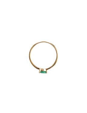 Anillo de pera Ingrata Fortuna Pear 14 k de oro amarillo esmeralda pulido