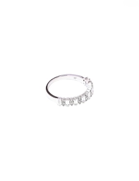 Anillo Ingrata Fortuna Dalila 14 k de oro blanco diamante pulido