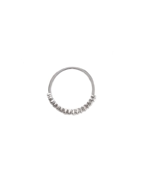 Anillo Ingrata Fortuna Dalila 14 k de oro blanco diamante pulido