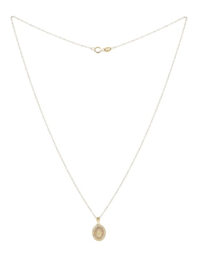 Collar ovalado D Cadena de oro 14 K