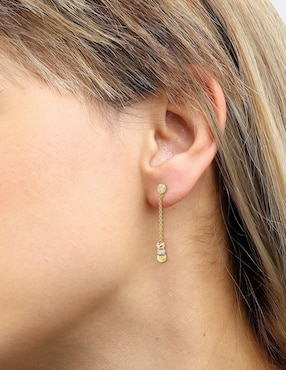 Aretes de esfera D Cadena de oro