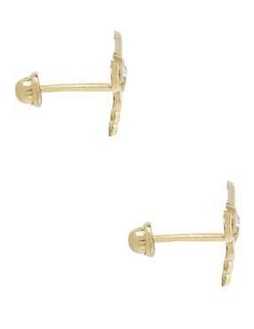 Broqueles de libélula D Cadena de oro zirconia