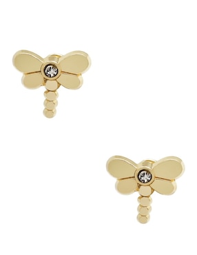 Broqueles de libélula D Cadena de oro zirconia