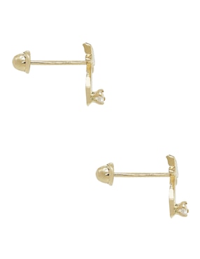 Broqueles de estrella D Cadena de oro zirconia