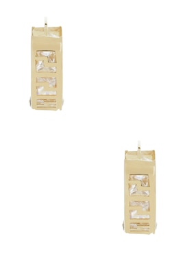 Aretes Huggies Redondos D De Oro Amarillo 14 K Zirconia