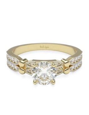 Anillo de compromiso de oro 14 k Amelie Joyas