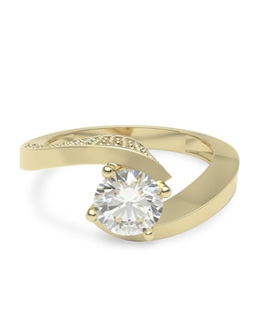 Anillo de compromiso de oro 14 k Amelie Joyas