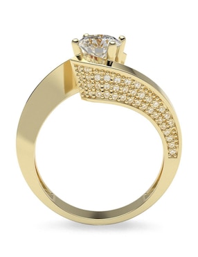 Anillo de compromiso de oro 14 k Amelie Joyas