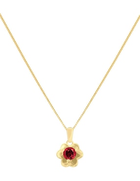 Colgante Y Dije redondo Fascinare fleur de oro 14 K