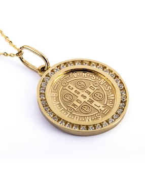 Colgante Y Dije redondo Argo Joyeros de oro 14 K circonita