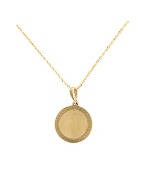 Colgante Y Dije redondo Argo Joyeros de oro 14 K circonita
