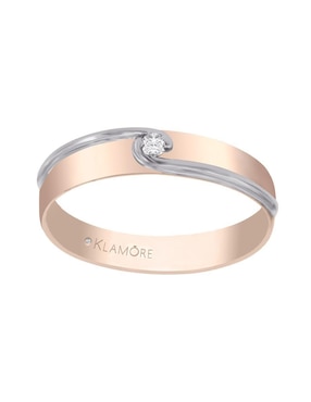 Argolla De Oro 14 K Klamore Diamante