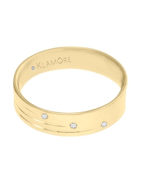 Argolla De Oro 14 K Klamore Diamante