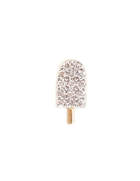 Piercing de paleta Ingrata Fortuna Popsicle de oro con acabado pavé diamante
