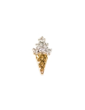 Piercing de helado Ingrata Fortuna Ice Cream de oro con acabado pavé diamante