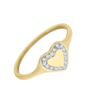 Anillo de corazón Fianelli Nevada 14 k de oro diamante pulido
