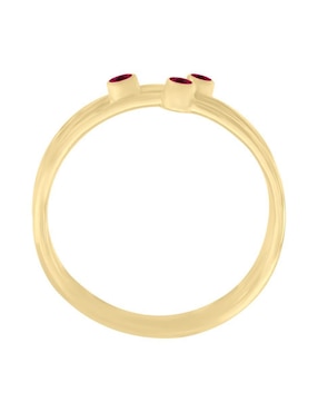 Anillo Fascinare New Day 14 k de oro rubí pulido