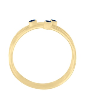 Anillo Fascinare New Day 14 k de oro zafiro pulido