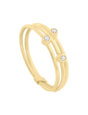 Anillo Fianelli New Day 14 k de oro diamante pulido
