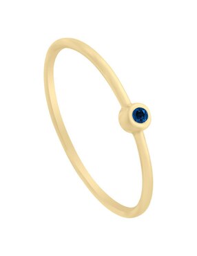 Anillo Fascinare New Day 14 k de oro zafiro pulido