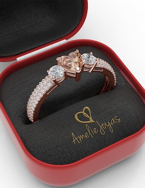 Anillo de compromiso de oro 14 k Amelie Joyas