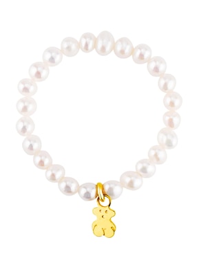 Anillo Tous Pearls 18 k de oro amarillo perla brillante