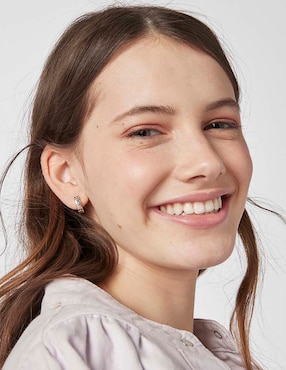 Aretes redondos Tous Puppies de plata P 925 con acabado brillante