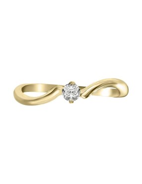 Solitario De Oro 14 K Klamore Diamante