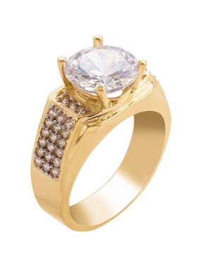 Anillo Con Gema Unlimited By Ob 10 K De Oro Amarillo Zirconia