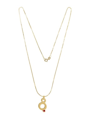 Collar de letras Fascinare Gardenia de oro 14 K