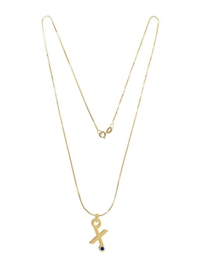 Collar de letras Fascinare Gardenia de oro 14 K