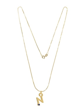 Collar de letras Fascinare Gardenia de oro 14 K