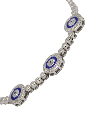 Pulsera Minai de plata P 925 Ojo Turco con acabado pulido