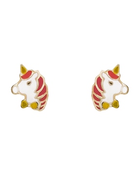 Broqueles De Unicornio Ttvarios Tetera De Oro Amarillo 14 K