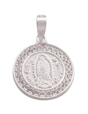 Medalla De Virgen De Guadalupe Unlimited By OB De Plata P 925 Zirconia