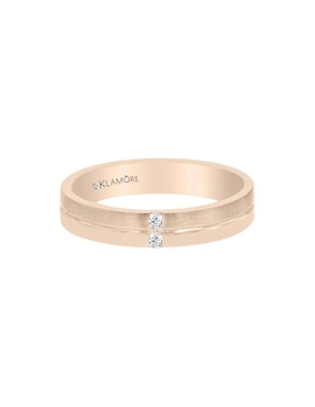 Argolla De Oro 14 K Klamore Diamante