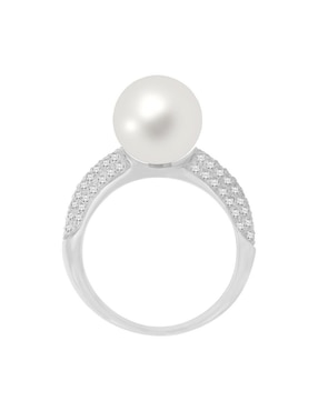 Anillo Klamore Nadia 14 k de oro diamante y perla pulido