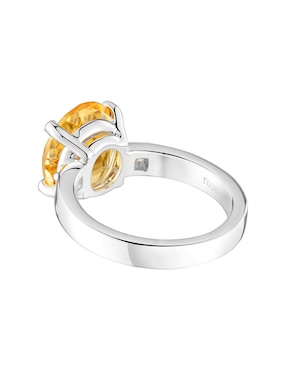 Anillo Tous Basic Colors P 925 de plata citrina y diamante brillante