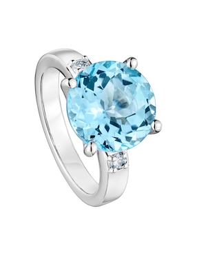 Anillo Tous Basic Colors P 925 de plata topacio y diamante brillante