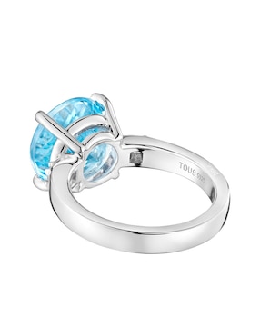 Anillo Tous Basic Colors P 925 de plata topacio y diamante brillante