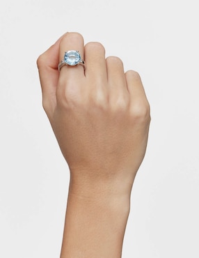 Anillo Tous Basic Colors P 925 de plata topacio y diamante brillante
