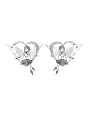 Aretes Cortos De Hadas Fianelli Yuliet De Oro 14 K Diamante