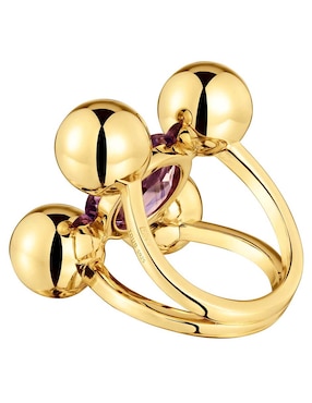 Anillo Tous Sugar Party de plata P 925 amatista con acabado baño de oro