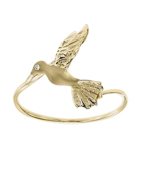 Anillo De Colibrí Fianelli 14 K De Oro Amarillo Diamante