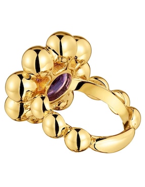 Anillo de flor Tous Sugar Party de plata P 925 amatista con acabado baño de oro