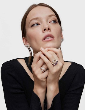 Anillo Tous Sugar Party P 925 de plata perla brillante