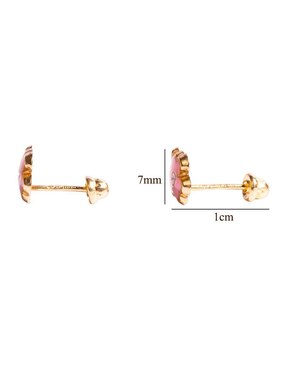 Broqueles de trébol Mancini de oro con acabado mate zirconia