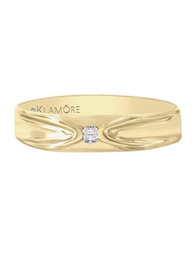 Argolla De Oro 14 K Klamore Diamante