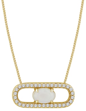 Collar ovalado Stackis de oro 14 K